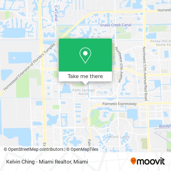 Kelvin Ching - Miami Realtor map