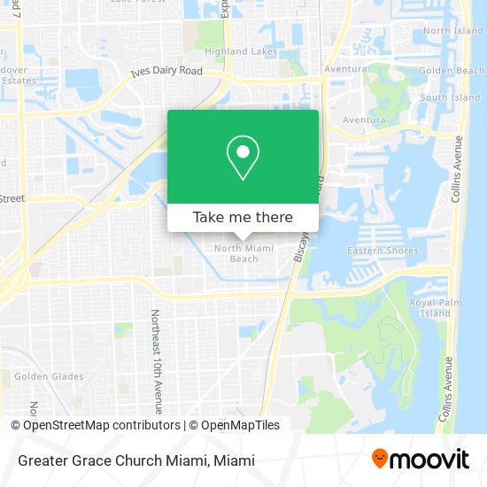 Greater Grace Church Miami map