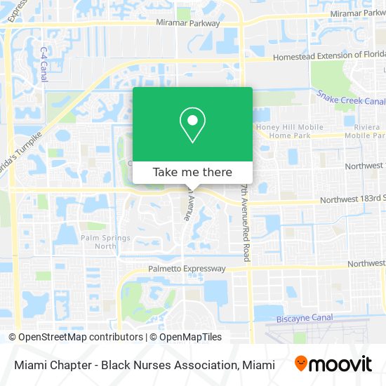 Mapa de Miami Chapter - Black Nurses Association