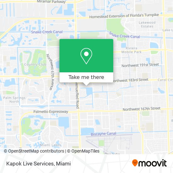 Mapa de Kapok Live Services