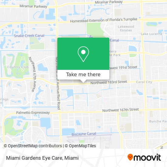 Mapa de Miami Gardens Eye Care