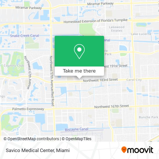 Mapa de Savico Medical Center