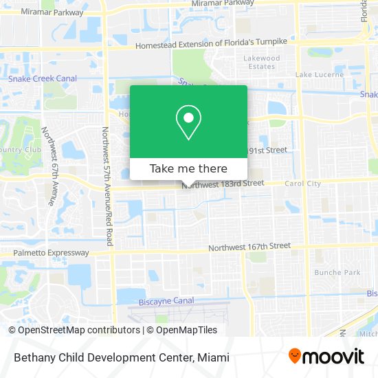 Bethany Child Development Center map