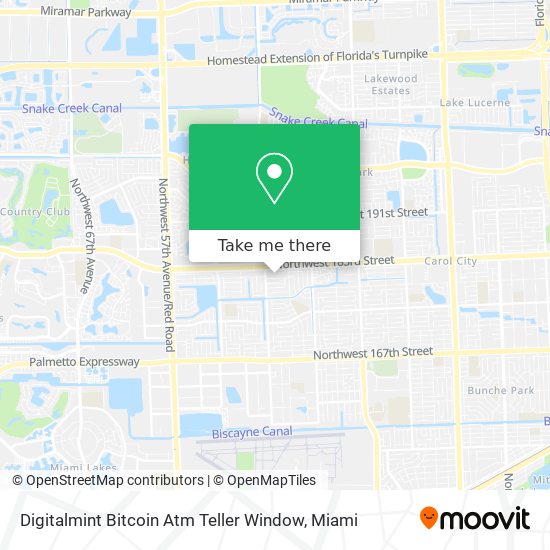 Mapa de Digitalmint Bitcoin Atm Teller Window