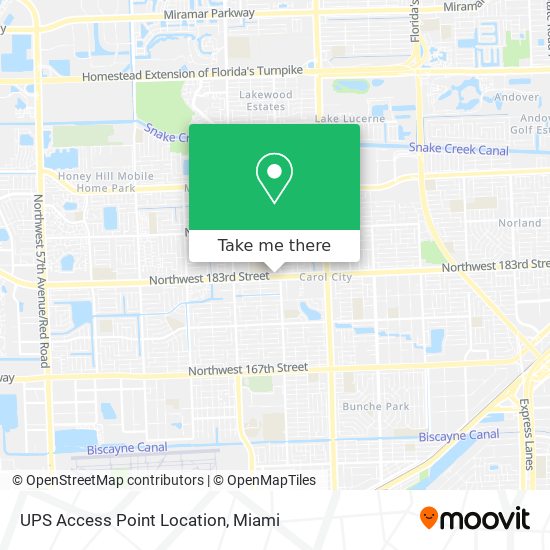 UPS Access Point Location map