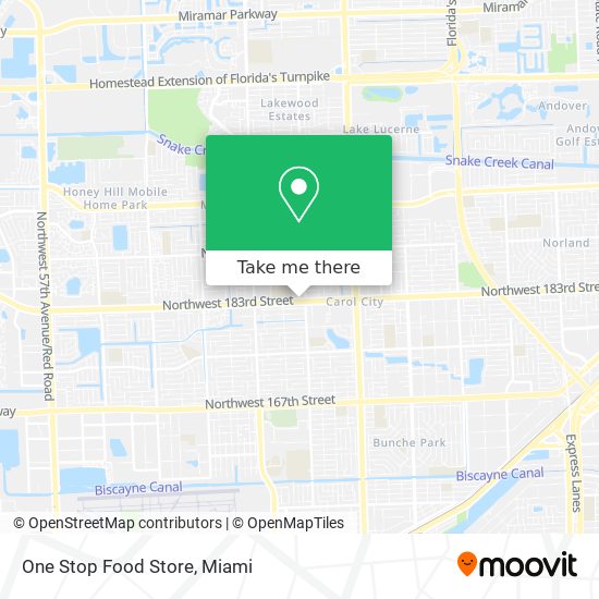 Mapa de One Stop Food Store