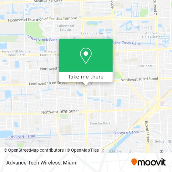 Mapa de Advance Tech Wireless