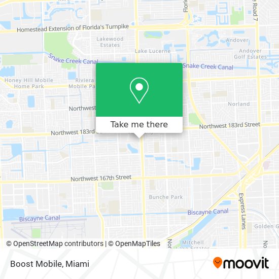 Mapa de Boost Mobile