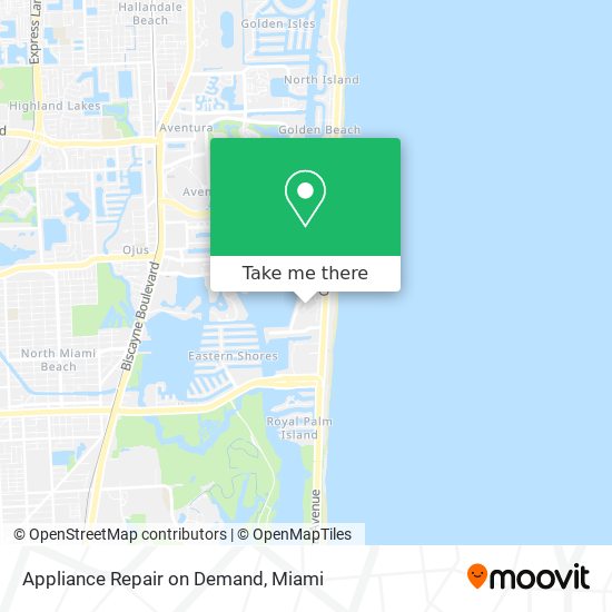 Appliance Repair on Demand map