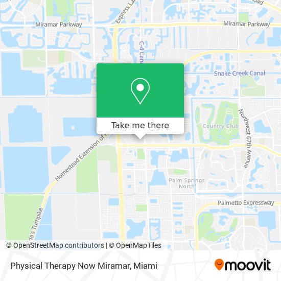 Mapa de Physical Therapy Now Miramar