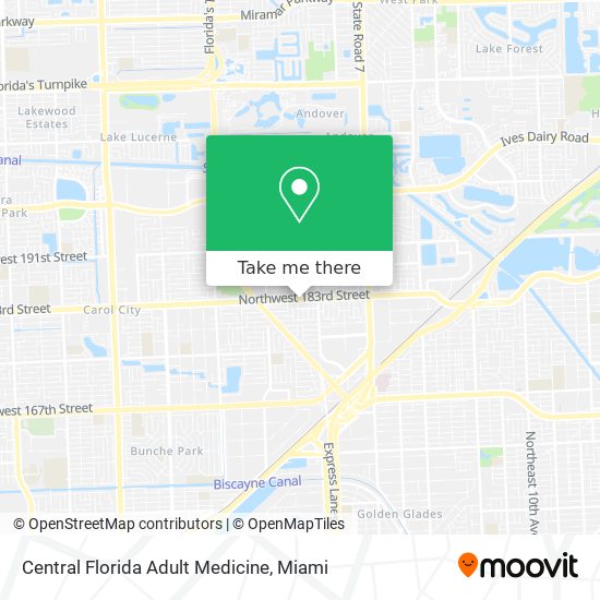 Mapa de Central Florida Adult Medicine