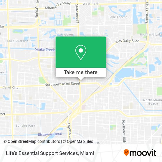 Life's Essential Support Services map