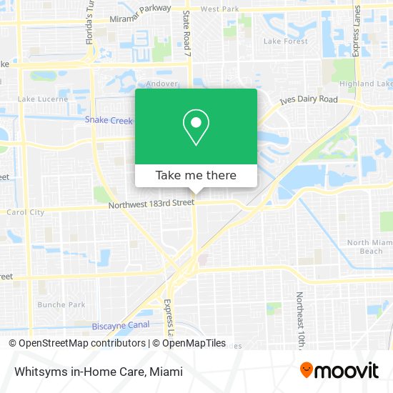 Whitsyms in-Home Care map