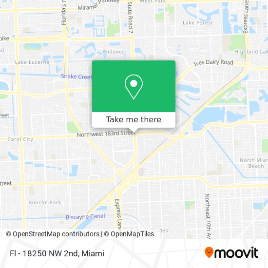 Mapa de Fl - 18250 NW 2nd