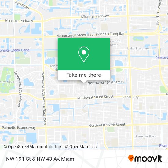 Mapa de NW 191 St & NW 43 Av