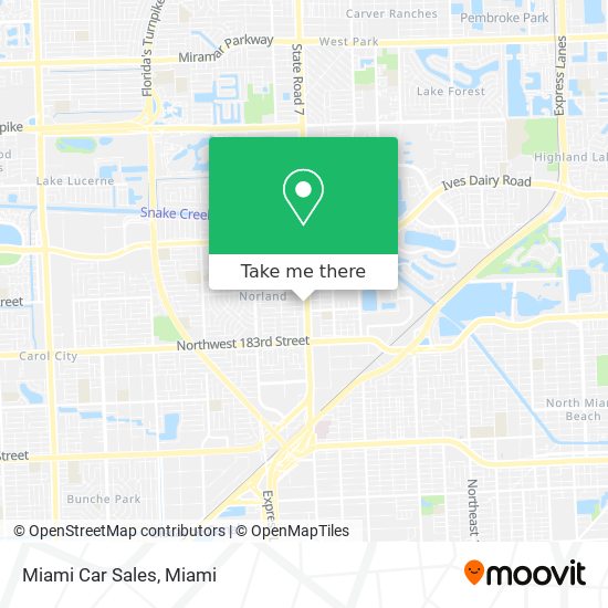 Mapa de Miami Car Sales