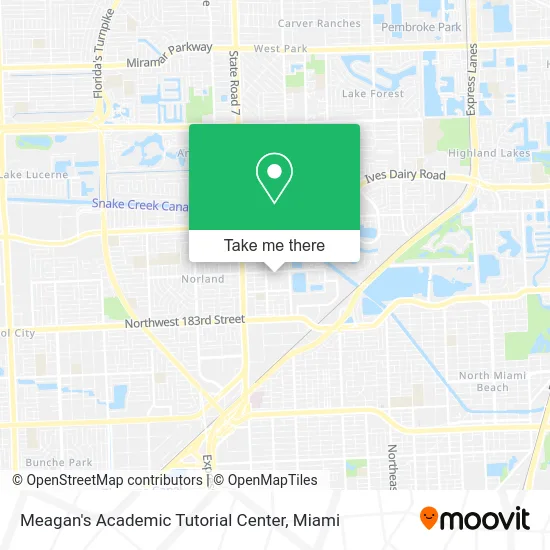 Meagan's Academic Tutorial Center map