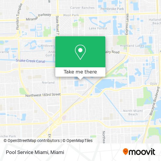 Mapa de Pool Service Miami