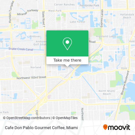 Cafe Don Pablo Gourmet Coffee map