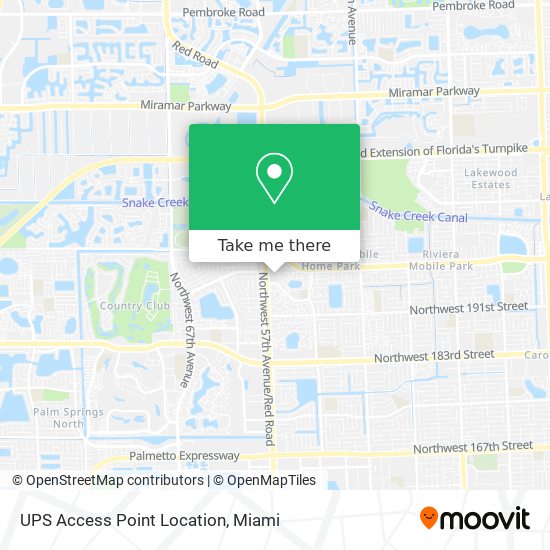 UPS Access Point Location map