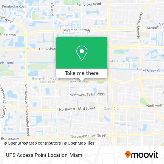 Mapa de UPS Access Point Location