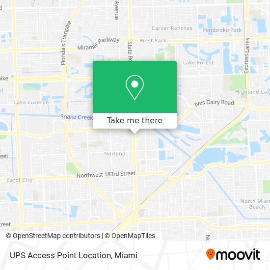 Mapa de UPS Access Point Location