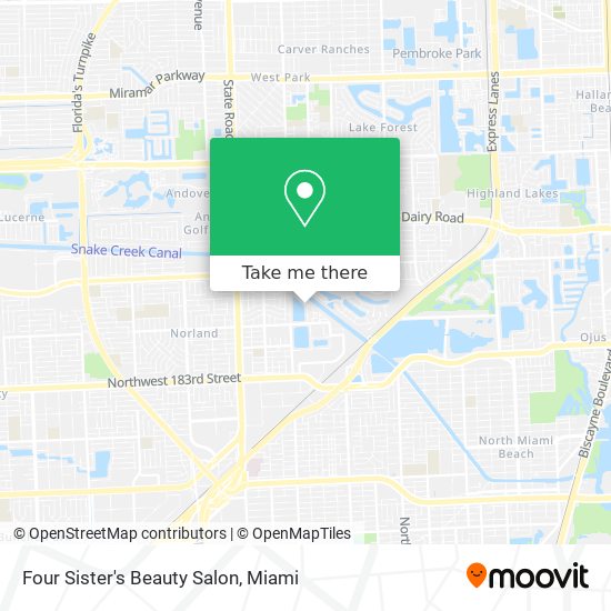 Mapa de Four Sister's Beauty Salon