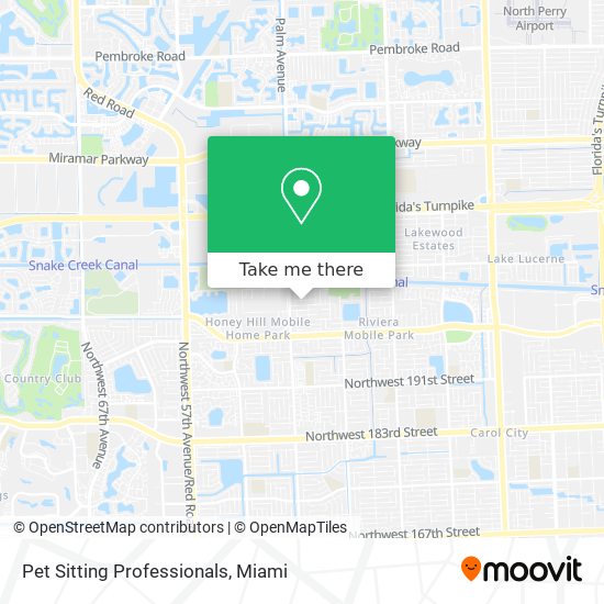 Pet Sitting Professionals map