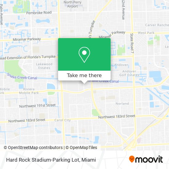 Mapa de Hard Rock Stadium-Parking Lot