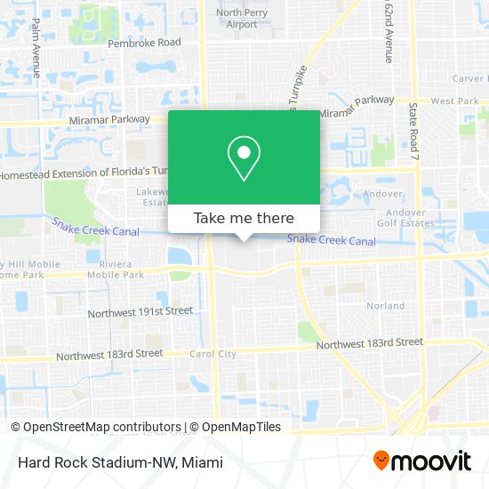 Hard Rock Stadium-NW map