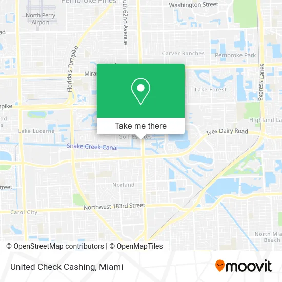 United Check Cashing map