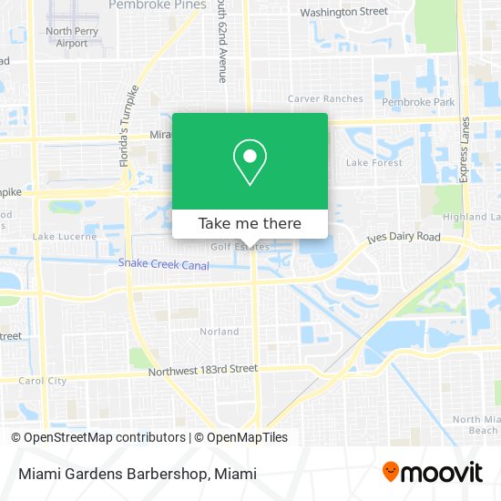 Miami Gardens Barbershop map