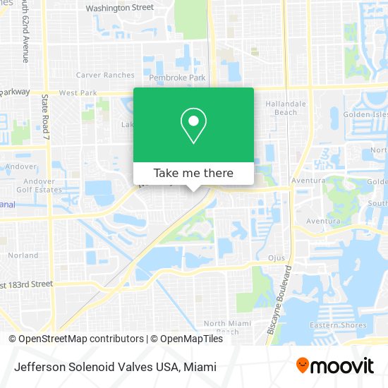 Mapa de Jefferson Solenoid Valves USA