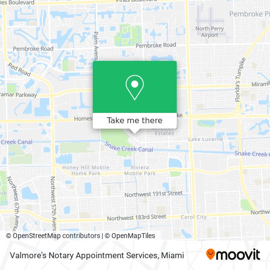 Valmore's Notary Appointment Services map