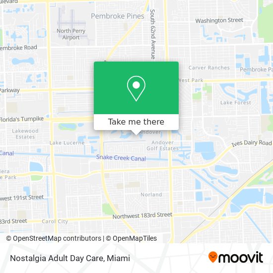 Nostalgia Adult Day Care map