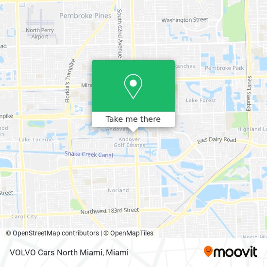 VOLVO Cars North Miami map