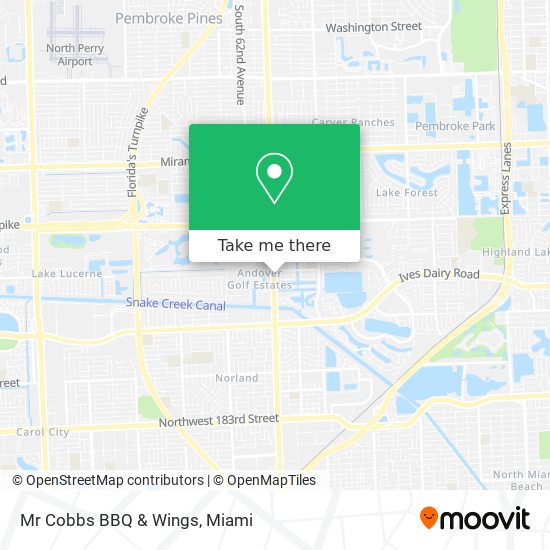 Mr Cobbs BBQ & Wings map