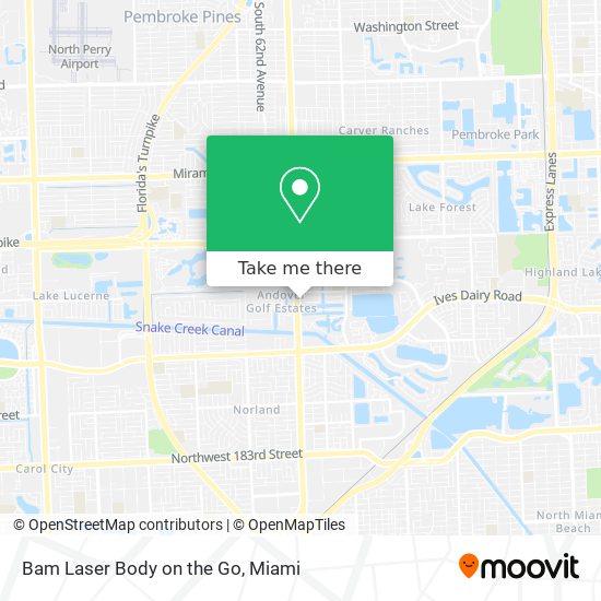 Bam Laser Body on the Go map