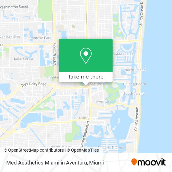 Med Aesthetics Miami in Aventura map