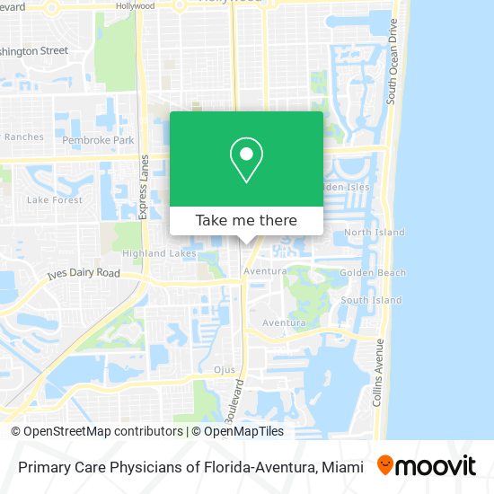 Mapa de Primary Care Physicians of Florida-Aventura