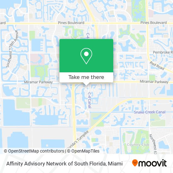 Mapa de Affinity Advisory Network of South Florida