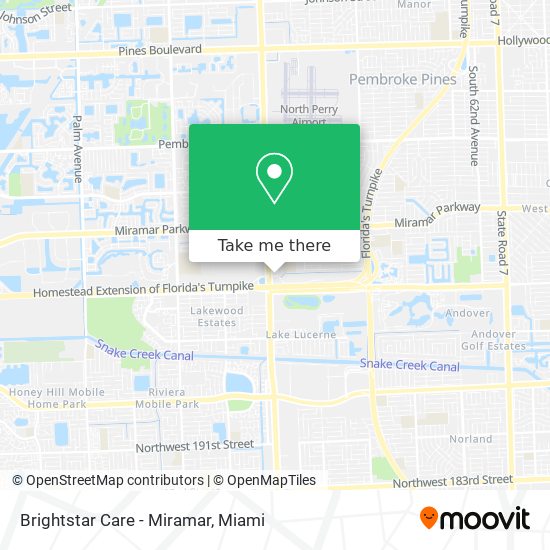 Mapa de Brightstar Care - Miramar