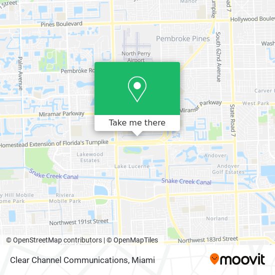 Clear Channel Communications map