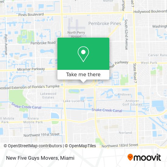 New Five Guys Movers map