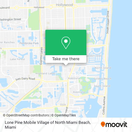 Lone Pine Mobile Village of North Miami Beach map