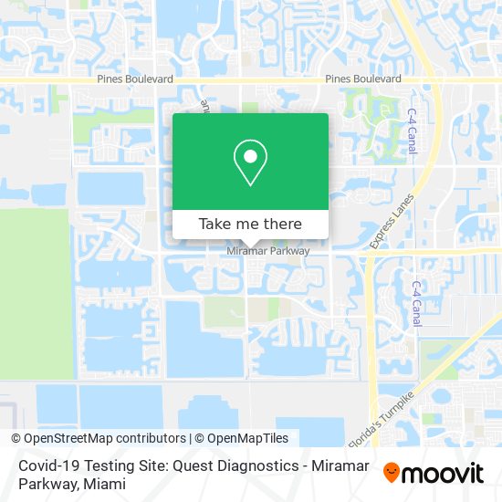 Mapa de Covid-19 Testing Site: Quest Diagnostics - Miramar Parkway