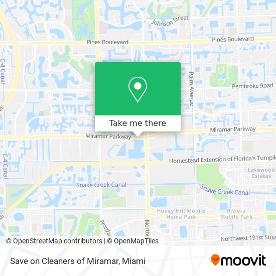 Save on Cleaners of Miramar map