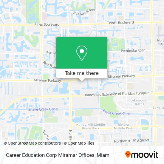 Career Education Corp Miramar Offices map