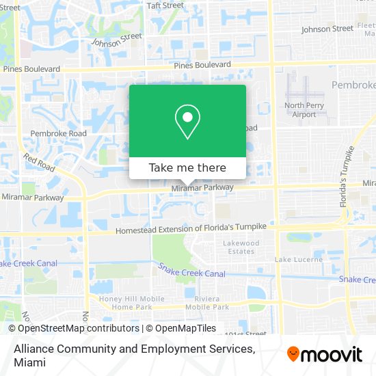 Alliance Community and Employment Services map