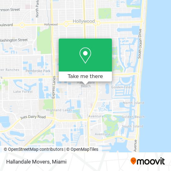 Mapa de Hallandale Movers